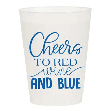 Cheers to Red Wine and Blue Cups