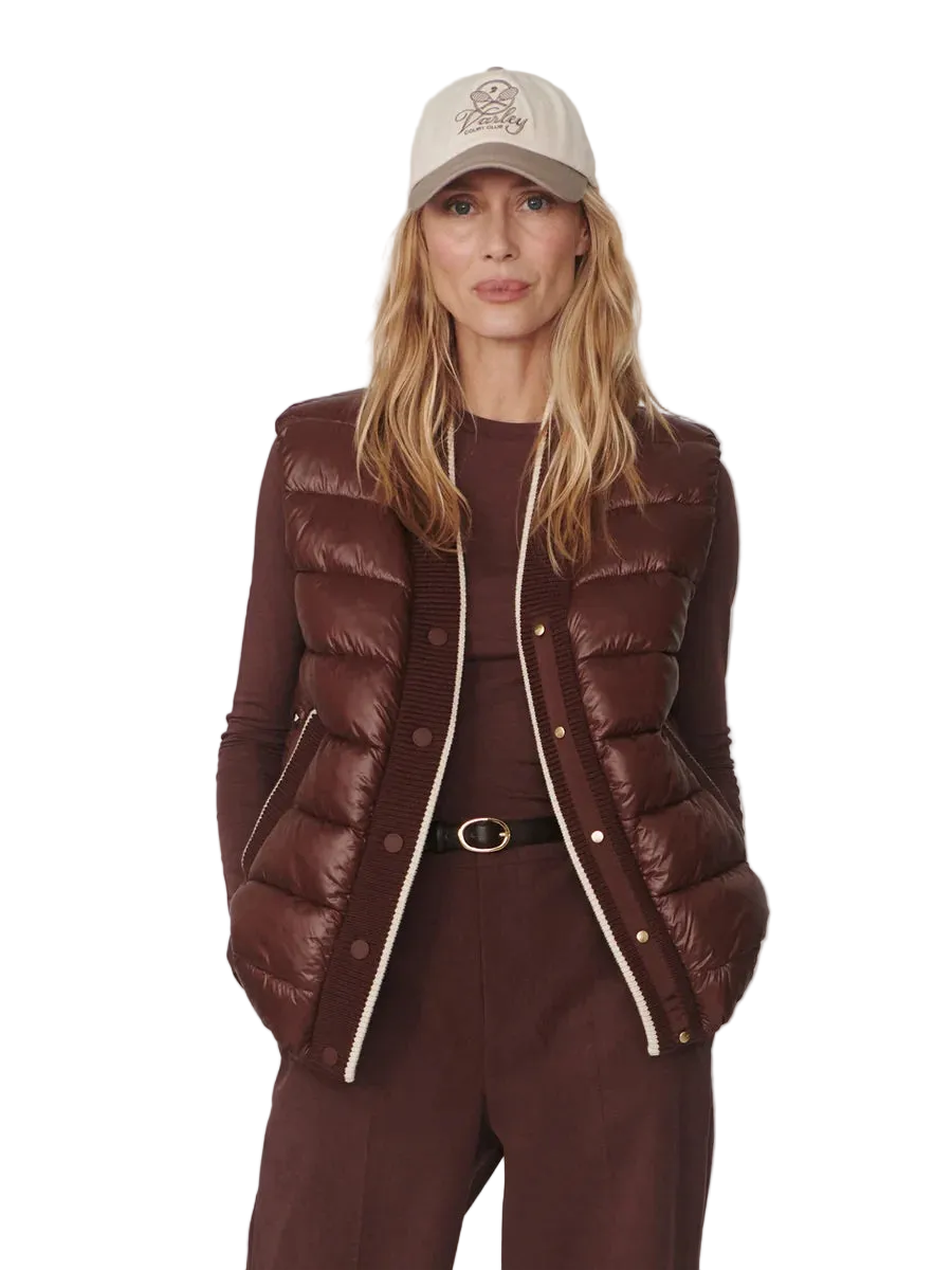 Cowlyn Short Boxy Gilet- Brown Stone