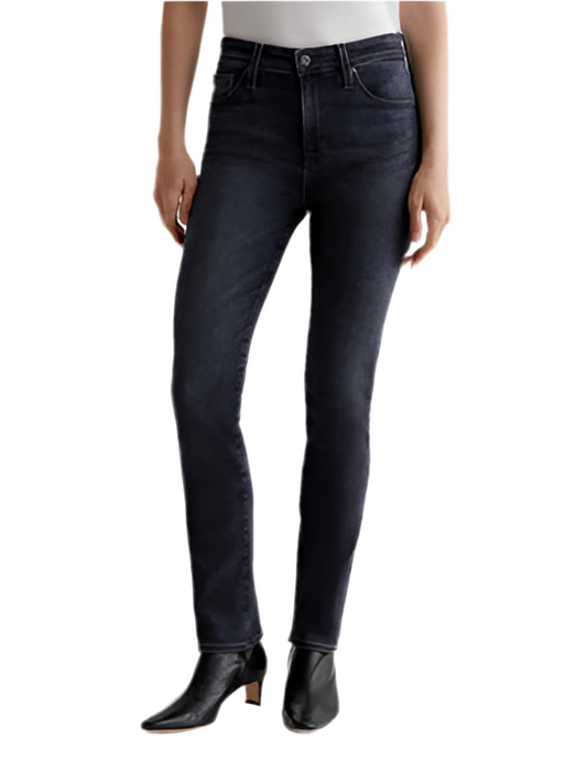 Mari Mid Rise Slim Straight- 8 Yr Black Salt