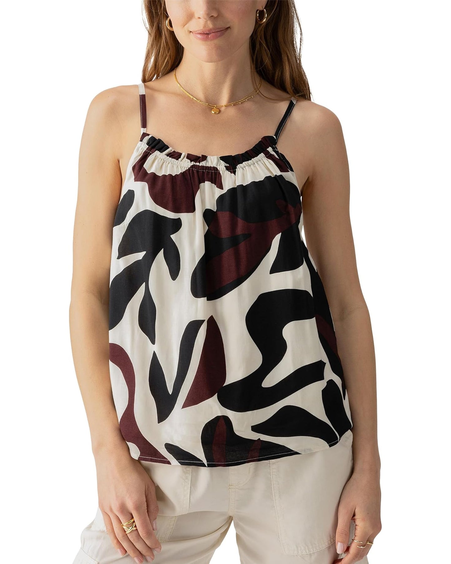 Swing Print Cami- Light Mineral