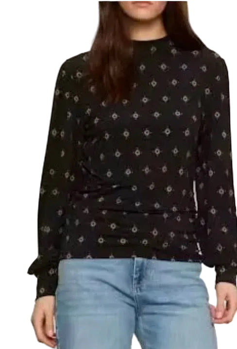 Sydney Mock Neck Top- Charm
