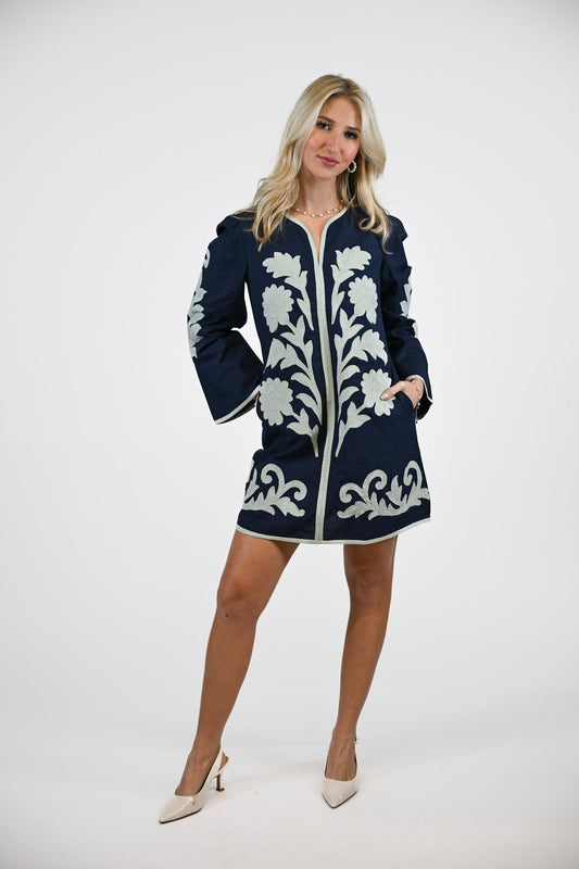 Miriam Mini Dress- Vintage Thistle