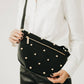 Gold Studded Westlyn Bum Bag: Chocolate