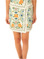 Folk Floral Mini Skort- Off White