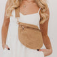Rachel Raffia Westlyn Bum Bag: Cream