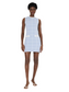 Check Sleeveless Dress- Sky Blue