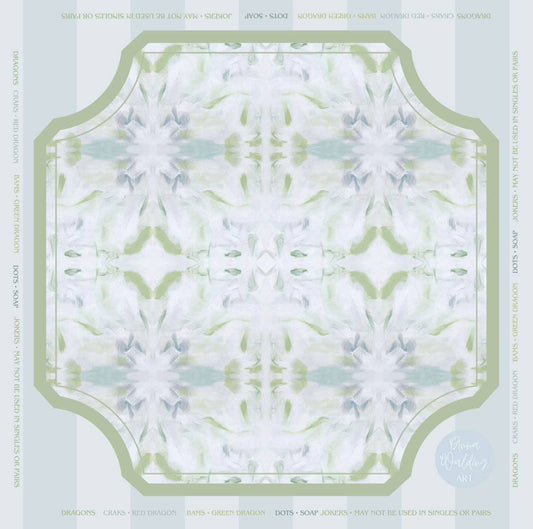 Blue Hydrangea Mahjong Mat