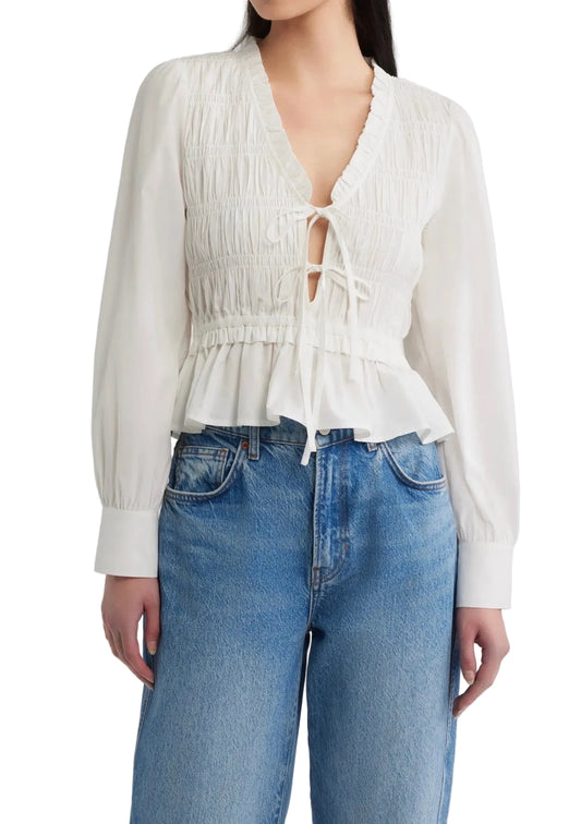 Sami Long Sleeve Top- White