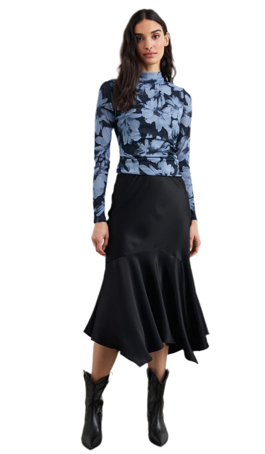 Edwina Midi Skirt- Black