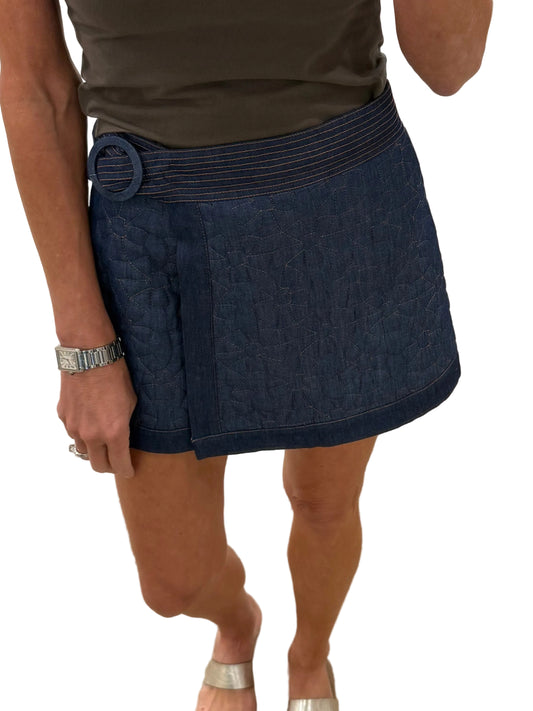 Vera Denim Wrap Skort