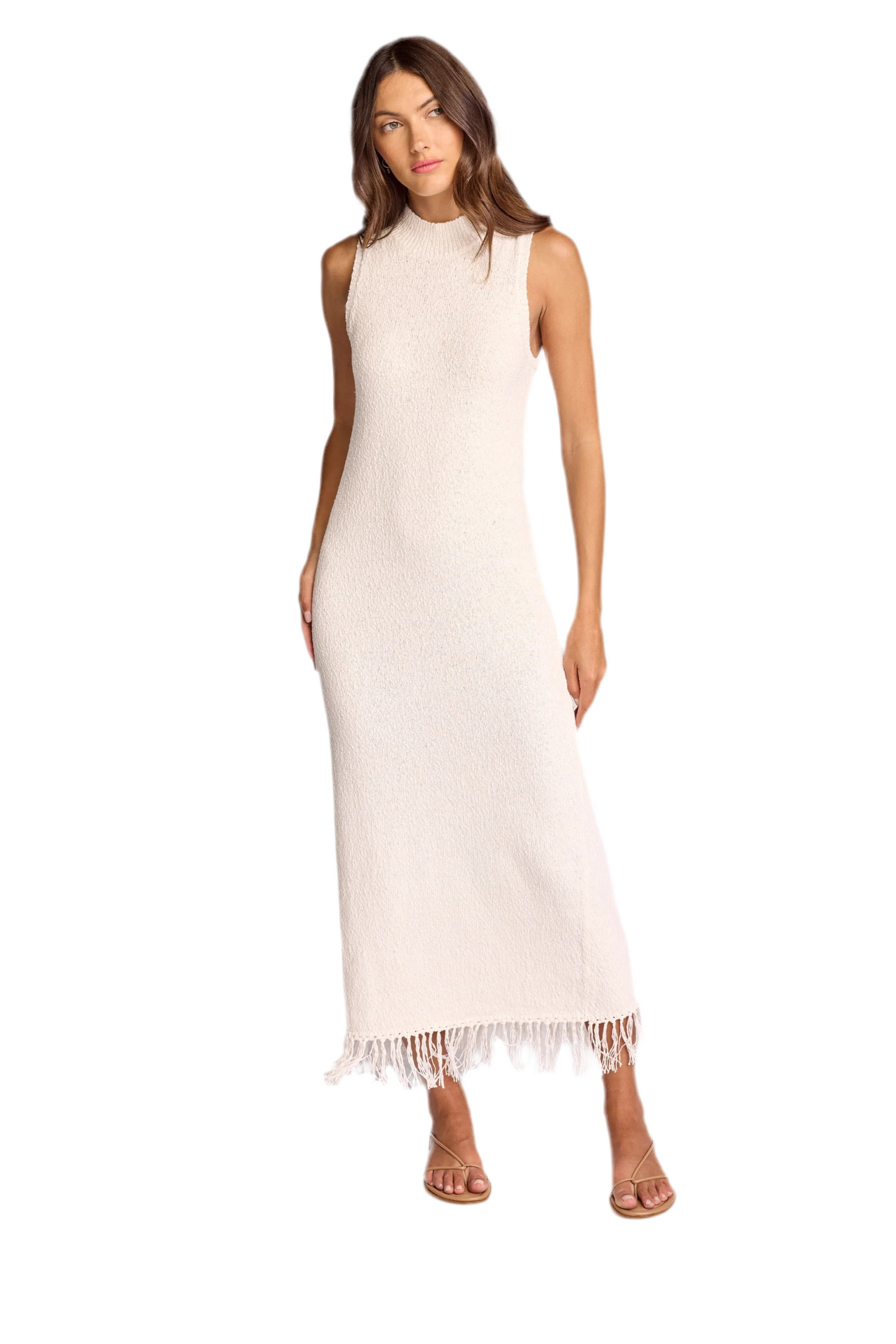 India Knit Midi Dress- Cream