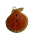 18k Gold fill scallop seashell Pendant with Turquoise Gem and one with black onyx