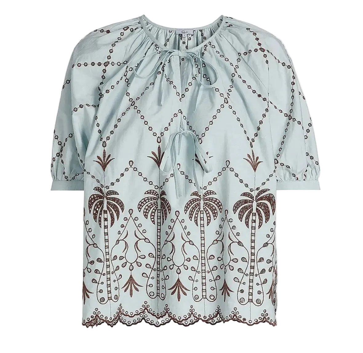 Catalene Eyelet Top- Ocean Palms