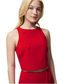 Azra Twill Double Breasted Top- Red