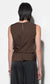 Lola Side Tie Blouse- Brown
