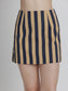 Striped Mini SKirt- Camel