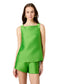 Structured Taffeta Top-Green