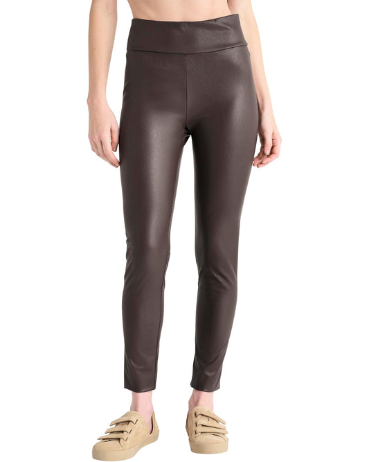 Vegan Leather Legging- Chocolate