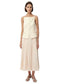 Angeletta Pleated Skirt Midi Dress- Butter