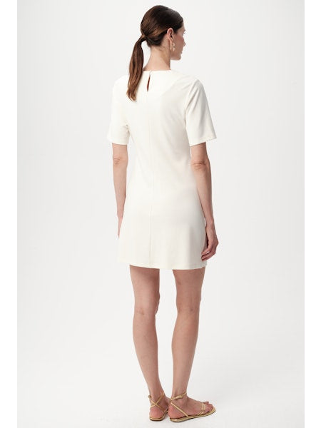 Faux Wrap Dress- Ecru