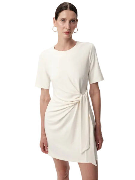 Faux Wrap Dress- Ecru