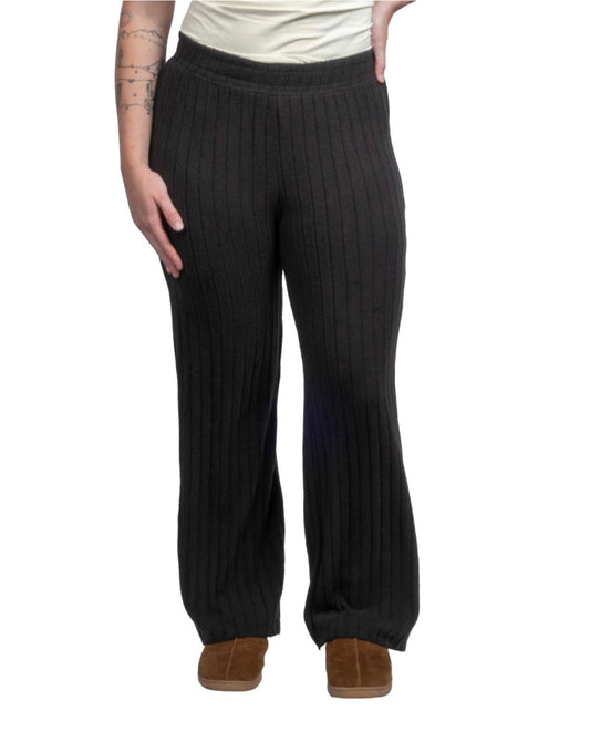Emma Rib Pant- Black
