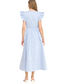 Piped Midi Dress- Chambray