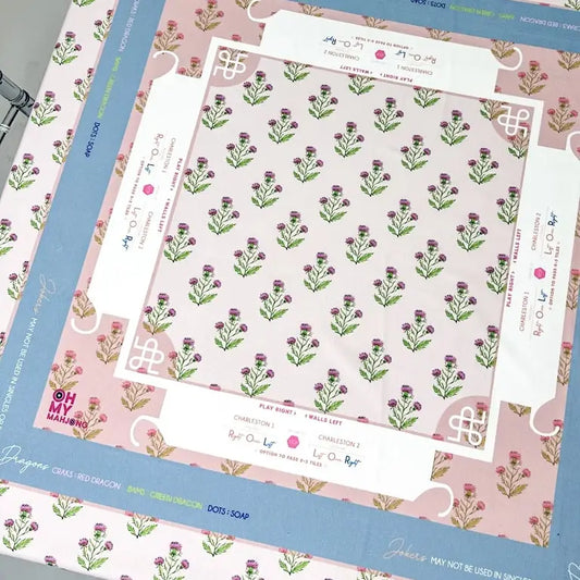 Pink Instructional Tablecloth