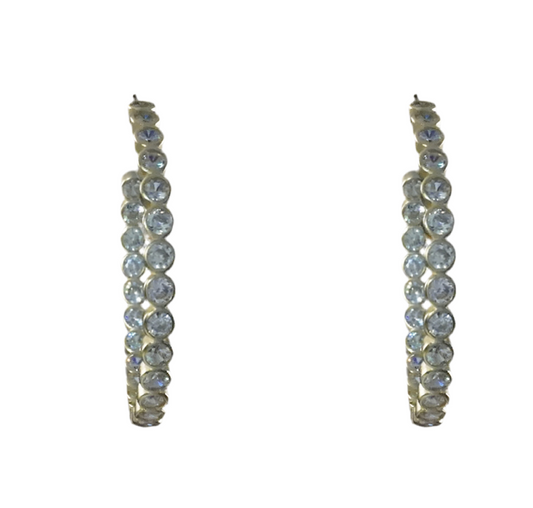 Round CZ Hoop- Gold