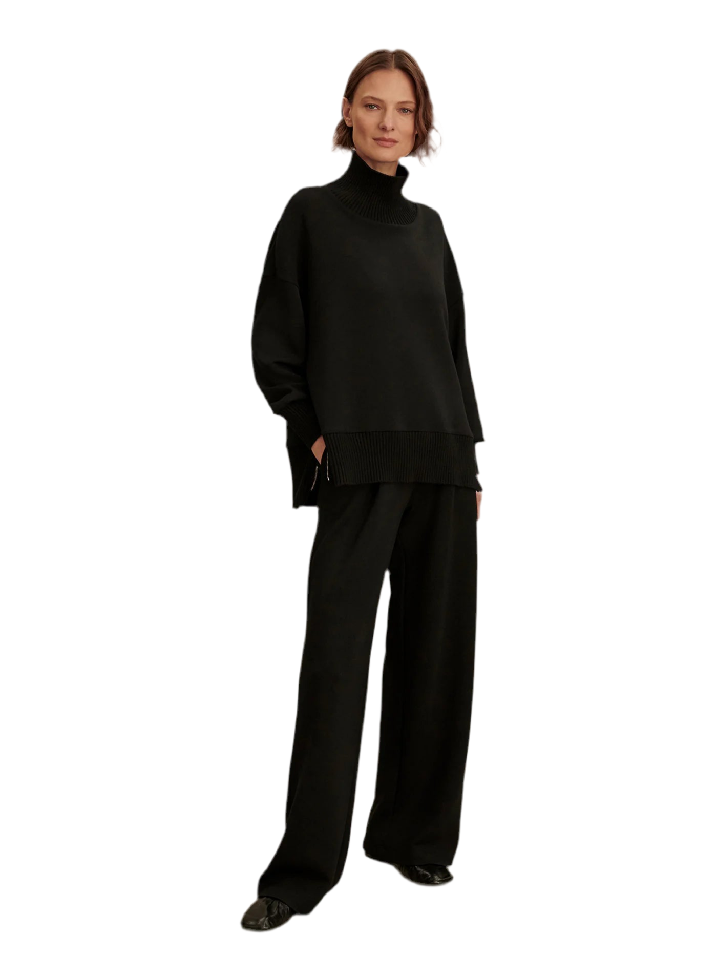 Barker High Neck Top- Black