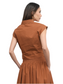 Eloise Wrap Front Extended Shoulder Poplin Top
