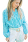 Ciella Long Sleeve Blouse- Blue Atoll