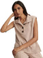 Conall Button Tank- Mushroom