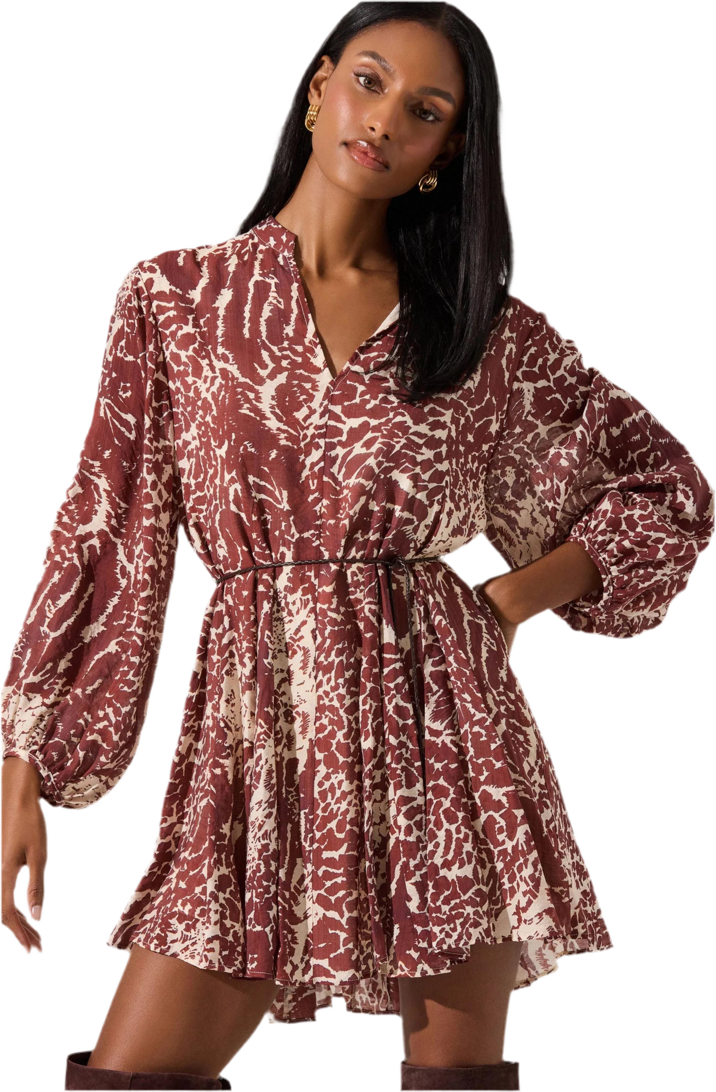 Marisela Dress- Rust