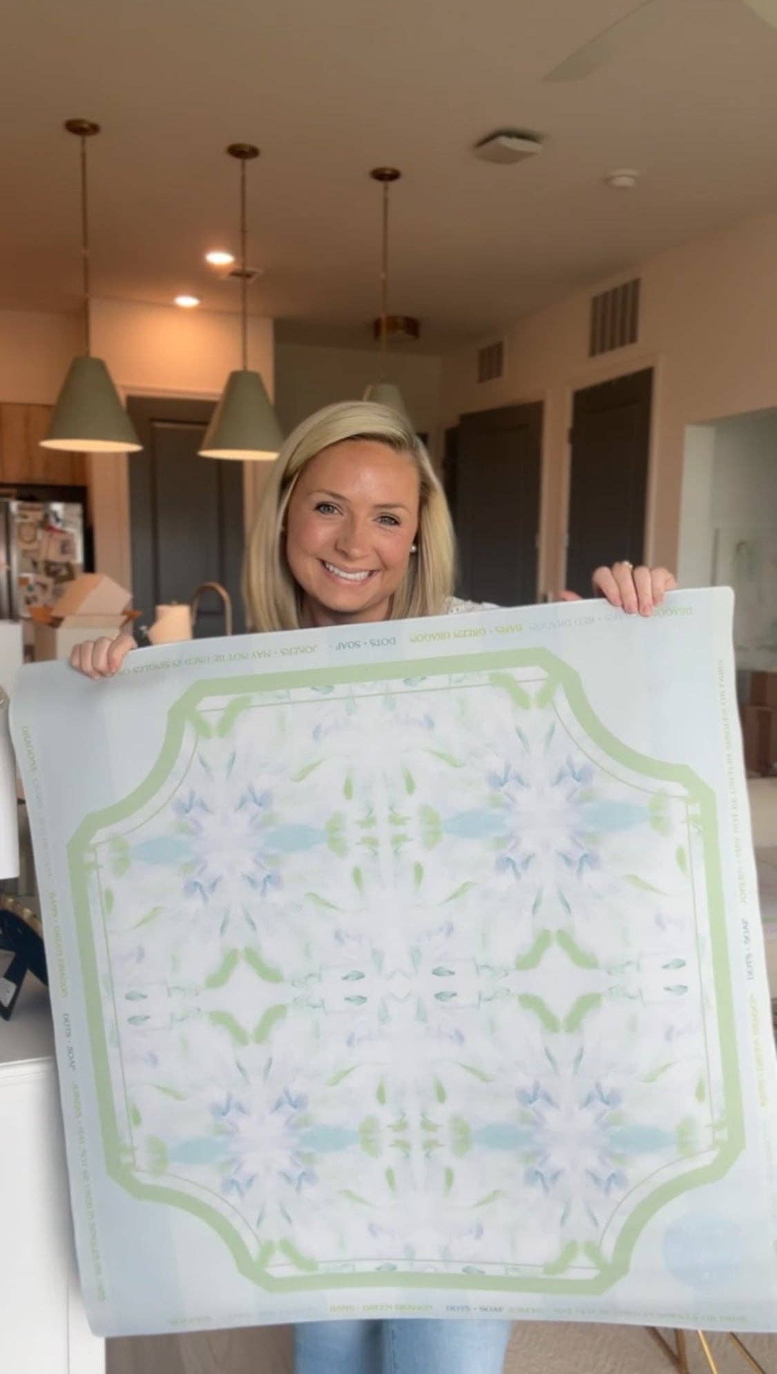 Blue Hydrangea Mahjong Mat