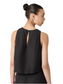 Birdie Linen Shell Top- Black