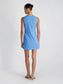 Aspen Linen Button Down Dress- Poolside Blue