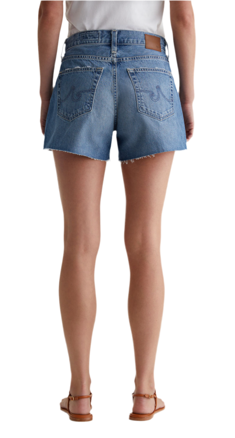 Halle Raw Cut Denim Short- Gemini