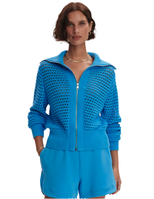 Eloise Full Zip Jacket- Azure Blue