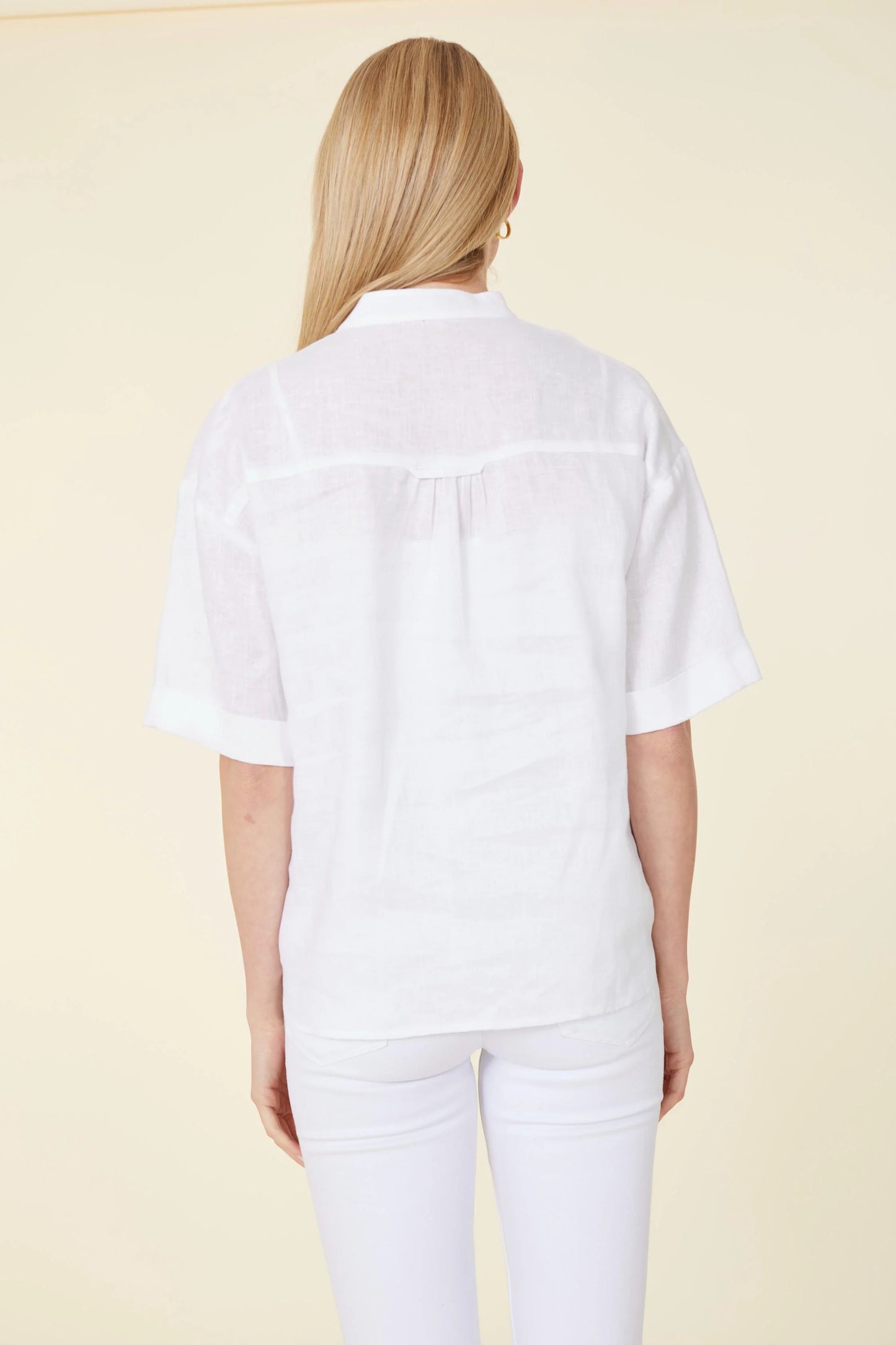 Linen Two Pocket Shirt- White