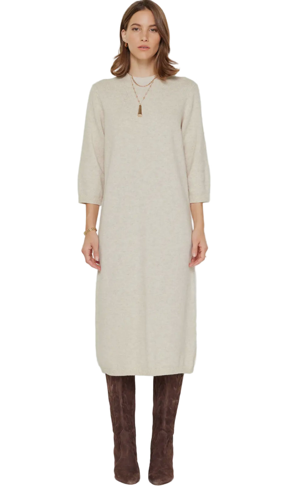 Relaxed Merino Midi Dress