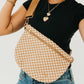 Westlyn Woven Bum Bag - Woven Checkered Orange
