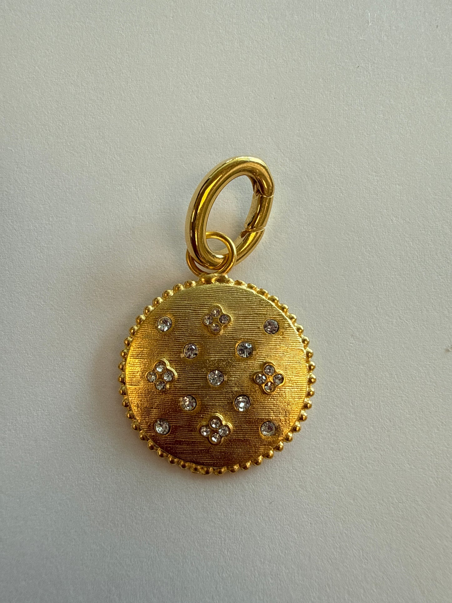 Necklace with All Gold Pave Flower