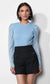Honey Sheer Long Sleeve Sweater- Moonstone Blue