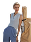 Bains Half Zip Tank- Blue