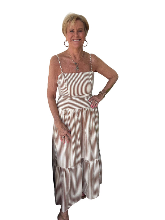 Tank Striped Midi Dress