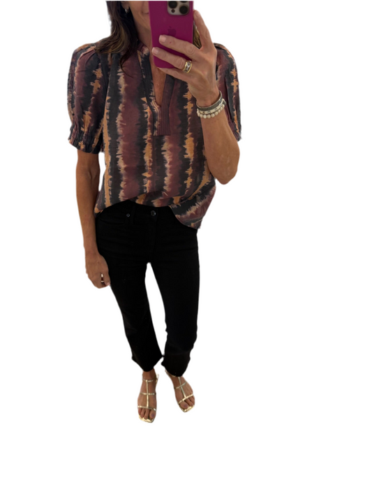 Tie Dye V-Neck Top