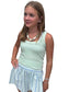 Sierra Scoop Neck Tank- Seafoam