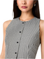 Gingham Button Down Mini Dress- Black