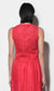 Effie Linen Eyelet Vest Top- Red